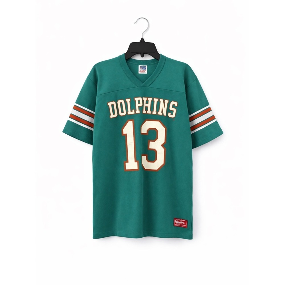 Vintage Rawlings Miami Dolphins Dan Marino #13 NFL Jersey Style T-Shirt Large